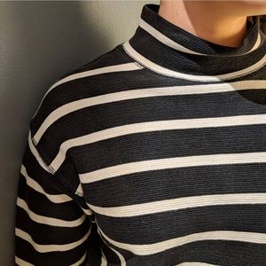 Striped turtleneck